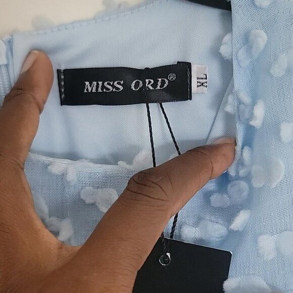 Missord Blue Lantern Sleeves Dress Size XL - Picture 3 of 7